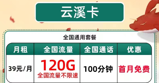 有哪些超好用的电信流量卡2023|电信云溪卡39元120G|星珀卡39元200G超大流量+语音